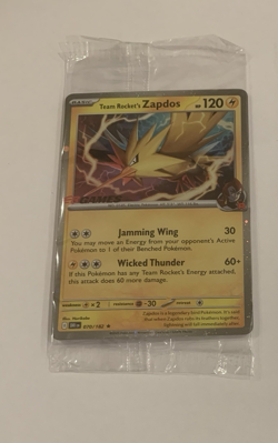 POKEMON TCG - Team Rocket's Zapdos Destined Rival EB Games Exclusive Promo Card - Image 1