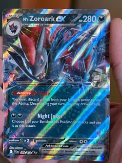 POKEMON N's ZOROARK EX 098/159 DOUBLE RARE HOLOFOIL JOURNEY TOGETHER NM CARD - Image 1