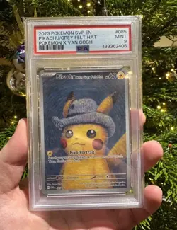 Pokemon Pikachu With Grey Felt Hat SVP 085 Van Gogh Promo Card PSA 9 MINT - Image 1
