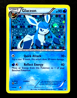 2013 Pokemon GLACEON Black Star Promo HOLO Sylveon Collection Card #BW90 - SWIRL - Image 1