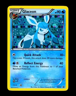 2013 Pokemon GLACEON Black Star Promo HOLO Sylveon Collection Card #BW90 - SWIRL - Image 4