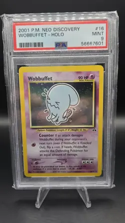 Wobbuffet 16/75 - PSA 9 - Neo Discovery - Holo Rare - Vintage WoTC Pokemon Card - Image 1