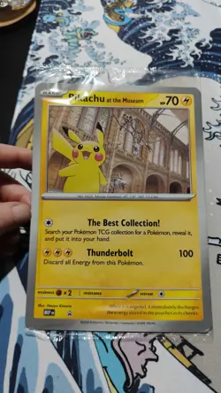 Pokemon TCG Pikachu At The Museum Jumbo Promo Card - Image 1