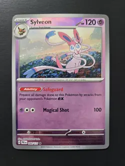 Pokemon Sylveon Prismatic Evolutions Holo Card 040/131 Master Ball Pattern - Image 1