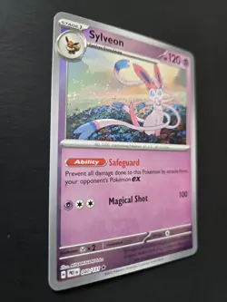 Pokemon Sylveon Prismatic Evolutions Holo Card 040/131 Master Ball Pattern - Image 2