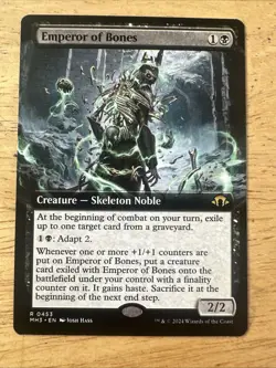 MTG Emperor of Bones Modern Horizons 3 Set Extended Art Rare #453 NM Fresh Pull - Image 1