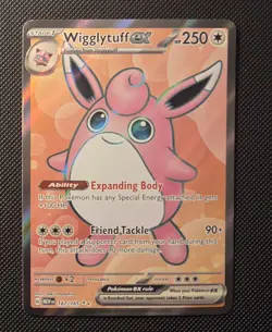 Pokemon TCG Wigglytuff EX Holo Card 187/165 Scarlet & Violet 151 Ultra Rare - Image 1
