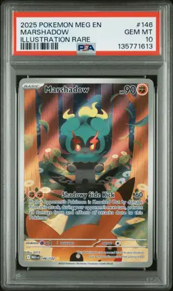 Marshadow 146/132 Illustration Rare - GEM MINT PSA 10. Pokemon Mega Evolution - Image 1