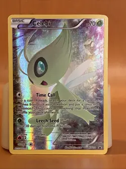 Celebi XY111 Full Art Holo Mythical Collection Promo Pokemon Near Mint Condition - Image 1