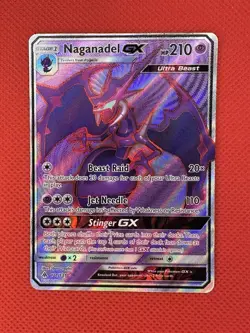 Pokemon TCG Naganadel GX 121/131 Full Art Secret Rare Sun Moon NM - Image 1
