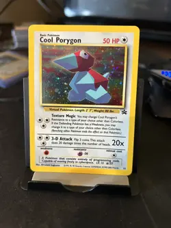 Cool Porygon 15/53 Wotc Black Star Promo Holo Pokemon *1 - Image 1