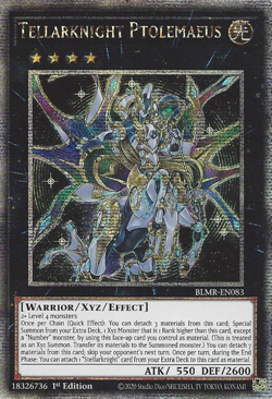 YUGIOH TELLARKNIGHT PTOLEMAEUS 1ST ED QUARTER CENTURY SECRET RARE NM BLMR-EN083 - Image 1