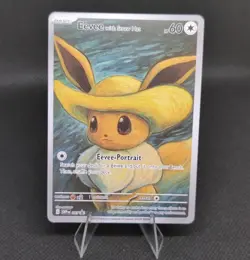 Eevee with Straw Hat Pokemon x Van Gogh Black Star Promo ACG Art Card - NM - Image 1
