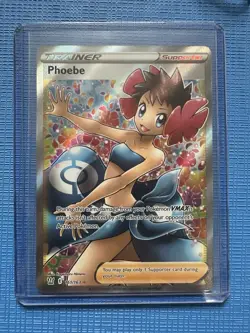 Phoebe Full Art Trainer Swsh05: Battle Styles Holo Card 161/163 NM Condition - Image 1