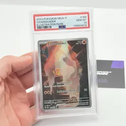 CARTA POKEMON CARD CHARMANDER 168/165 2023 - MEW 151 - ITA - PSA 10 !! RARO - - Image 2