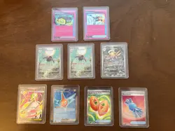 9x English Near Mint Pokemon Cards 3 IR, 4 UR, 2 Ace Specs, market value ~$32 - Image 1