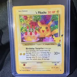 Pokemon Pikachu Birthday Celebrations Holo Rare Card 24 Classic Collection Promo - Image 4