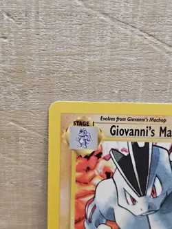 Giovanni's Machoke 42/132 1st Edition Gym Challenge Non-Holo Pokemon Card TCG - Image 3