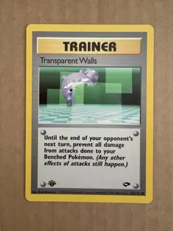 Pokemon Card - Transparent Walls Gym Challenge 1st Edition 125/132 Common - Image 1