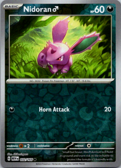 NIDORAN [Male] - 032/165 - Pokemon Scarlet & Violet 151 - Reverse Holo - [NM] - Image 1