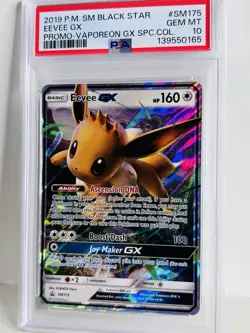 Eevee GX SM175 Sun & Moon Black Star Promo Pokemon TCG - PSA 10 LOW POP - Image 2