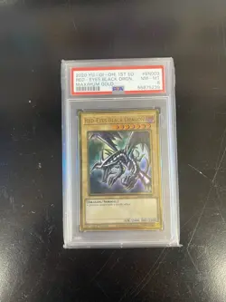Yu-Gi-Oh! Red-Eyes Black Dragon MAGO-EN003 Maximum Gold 1st Edition PSA 8 - Image 1