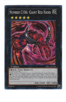 Number C106: Giant Red Hand DRLG-EN049 Dragons of Legend 1st Edition - Image 1