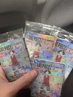 Bandai One Piece US Voyage Monkey D. Luffy Holo Promo Card Lot (4) - Image 1