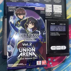 Heavy 25.48g Union Arena Sealed Code Geass Vol. 2 Booster Pack - Image 1