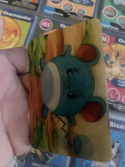 1998 Pokemon Marill 3D Lenticular Promo Card Viz Video Pioneer PIKA-0029D/DVD - Image 2