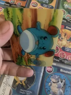 1998 Pokemon Marill 3D Lenticular Promo Card Viz Video Pioneer PIKA-0029D/DVD - Image 5