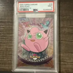 PSA 9 MINT Jigglypuff #39 (Topps Chrome Series 1) Holo Pokemon Card - Image 1