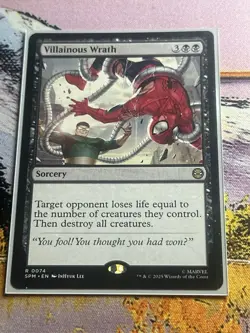 MTG Spiderman - Villainous Wrath - Rare - Sorcery - SPG 074 - - Image 1