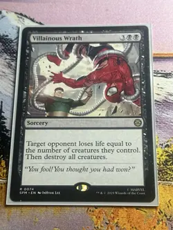 MTG Spiderman - Villainous Wrath - Rare - Sorcery - SPG 074 - - Image 2