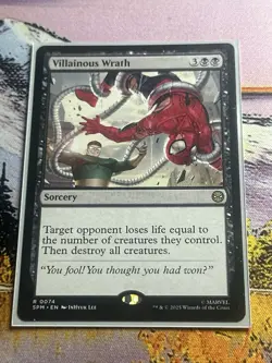 MTG Spiderman - Villainous Wrath - Rare - Sorcery - SPG 074 - - Image 4