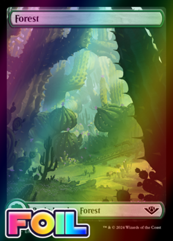x1 Forest OTJ MTG 276 FOIL FULL ART BASIC LAND M/NM 1x - Image 1
