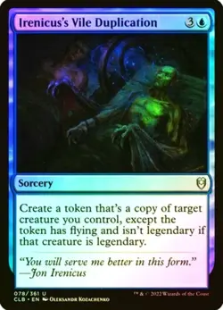 X 1 Irenicus's Vile Duplication FOIL Baldur's Gate 078 MTG Magic the Gathering - Image 1