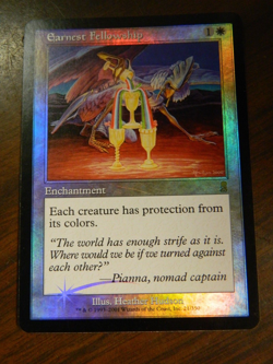 MTG FOIL Odyssey Foil Rare Earnest Fellowship #21 of 350 VG -Excellent Condition - Image 1