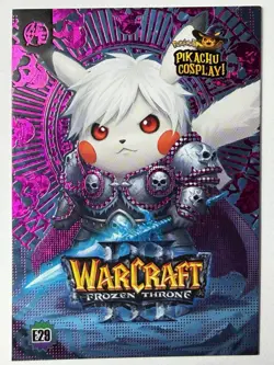 Warcraft (Pikachu) #E29 - Purple Holo Box Hit Electric Pikachu Cosplay - Pokemon - Image 1
