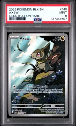 PSA 9 AXEW 145/086 ILLUSTRATION RARE BLACK BOLT POKEMON 😍 - Image 1