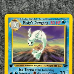 Vintage Pokemon Gym Challenge Misty's Dewgong 54/132 1st Edition Uncommon NM - Image 3
