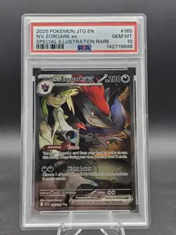 Pokemon N's Zoroark ex Journey Together Special Illustration Rare #185 PSA 10 - Image 1