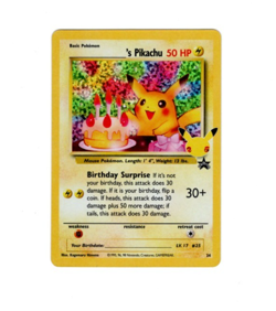 Pokemon TCG Birthday Pikachu Promo 24 - Celebrations 25th Anniversary Set NM - Image 1