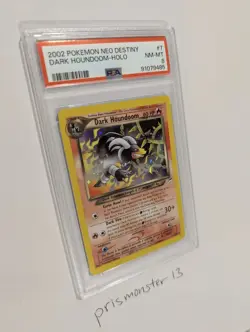 2002 Pokemon Dark Houndoom Neo Destiny Holo #7 PSA 8 - Image 3