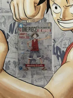 One Piece Monkey D. Luffy US Voyage College Basketball Promo Card SEALED - Image 1