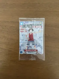 One Piece Monkey D. Luffy US Voyage College Basketball Promo Card SEALED - Image 3