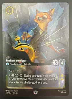 Disney Lorcana - Nick Wilde - Persistent Investigator (Enchanted) - 239/204 - Image 3