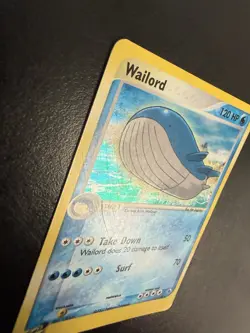 Pokemon TCG Wailord Swirl EX Ruby and Sapphire Holo Rare Card 14/109 MP - Image 2