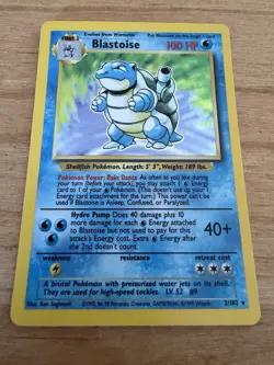 Blastoise 002/102 Base Set Holo Pokemon Card 100 HP Near Mint Condition TCG - Image 1