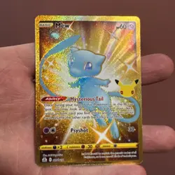 Pokemon TCG Celebrations Mew Gold Full Art Holo Card 25/25 Secret Rare - Image 2